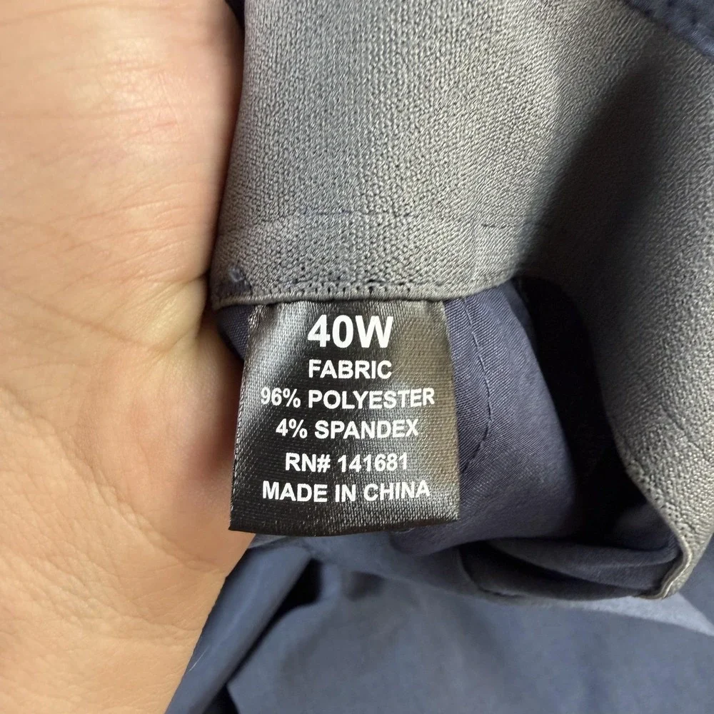 Architect Chino Shorts Mens 40 Blue ActiveFlex Stretch 9 Inseam Casual Summer